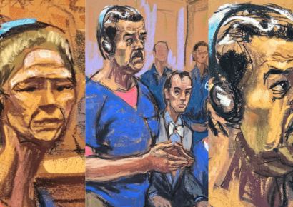 Publican bocetos de la primera audiencia de Maduro y Cilia Flores en corte federal de NY