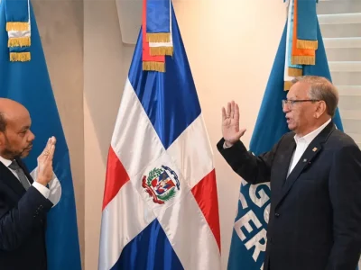 Leonardo Aguilera juramenta a Luis Valdez Veras como nuevo vicepresidente ejecutivo de Seguros Reservas