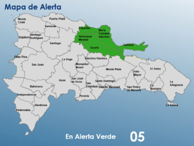 COE amplía alerta verde para cinco provincias por sistema frontal
