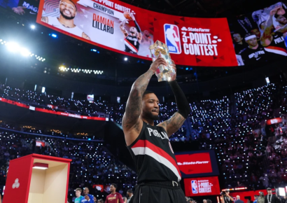 Damian Lillard conquista su tercer concurso de triples de la NBA pese a su lesión