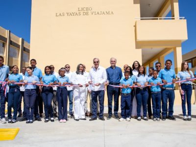 Presidente Abinader inaugura Liceo Las Yayas de Viajama en Azua con capacidad para más de 595 alumnos