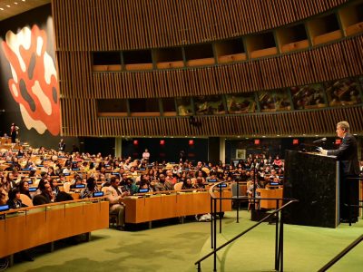 Leonel Fernández participa como orador principal en el Montessori Model UN en la sede de las Naciones Unidas