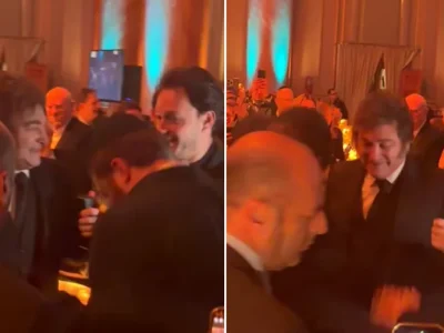 El presidente Milei sorprende bailando en gala judía de Nueva York