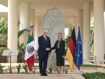 Sheinbaum recibe al presidente de Alemania en México