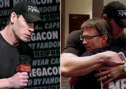 Fan que lucha contra el cáncer cumple su sueño de abrazar a John Cena