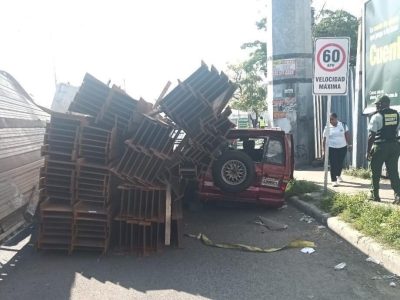 Accidente en la autopista Duarte provoca fuerte congestionamiento