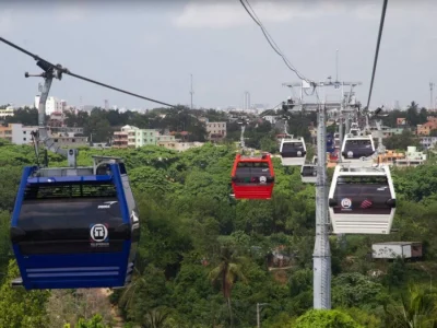Suspenden temporalmente teleférico y metro en Los Alcarrizos por fuertes lluvias