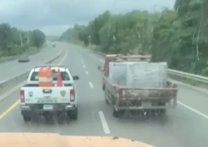 Conductor de camión ignora orden de tránsito y colisiona con vehículo de DIGESETT