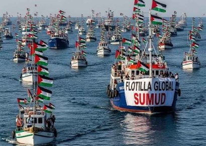 Flotilla Global Sumud denuncia hostigamiento de naves israelíes en aguas internacionales