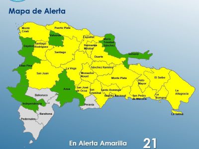 COE eleva a 28 las provincias bajo alerta por lluvias de vaguada