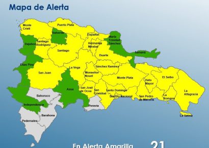 COE eleva a 28 las provincias bajo alerta por lluvias de vaguada