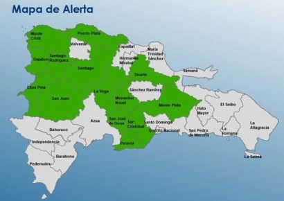 Aumenta a 14 el número de provincias en alerta verde por lluvias