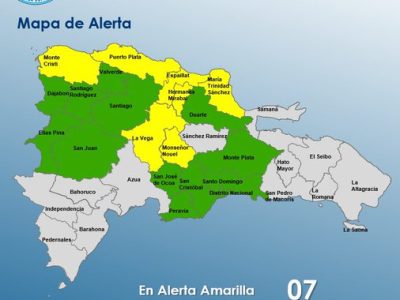 COE declara alertas amarilla y verde en varias provincias por efectos de una vaguada
