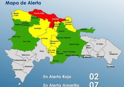 COE coloca dos provincias en alerta roja por lluvias