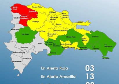 Monte Cristi, Santiago Rodríguez y Valverde suben a alerta roja por vaguada