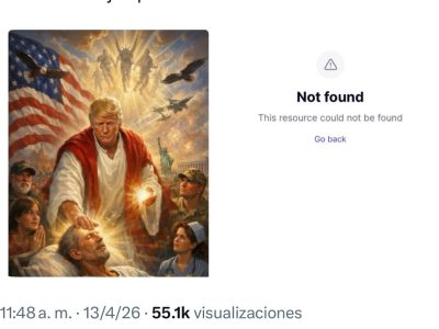 Trump elimina polémica imagen en la que se representaba como Jesucristo tras críticas al Papa