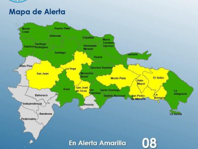 COE mantiene 26 provincias bajo alerta por lluvias de vaguada