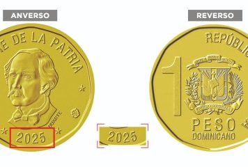 Banco Central pone en circulación nueva moneda de RD$1.00, año 2025