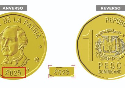 Banco Central pone en circulación nueva moneda de RD$1.00, año 2025