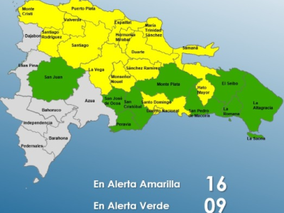 COE amplía a 25 provincias las alertas por lluvias