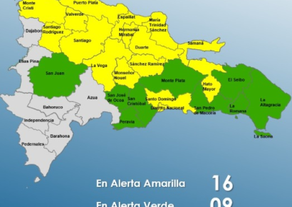 COE amplía a 25 provincias las alertas por lluvias