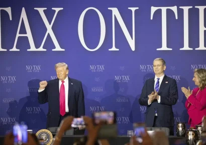 Trump impulsa en Las Vegas su propuesta para eliminar impuestos a las propinas en medio de debate electoral