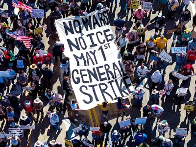 Más de 4,000 marchas laborales sacuden EE.UU. en Primero de Mayo