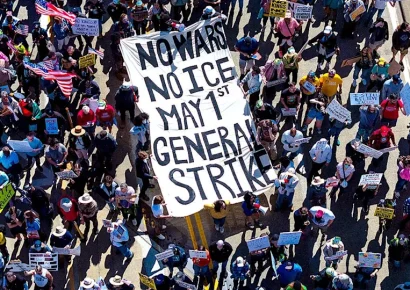 Más de 4,000 marchas laborales sacuden EE.UU. en Primero de Mayo