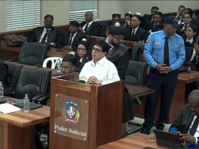 Maribel Espaillat llora en audiencia por caso Jet Set