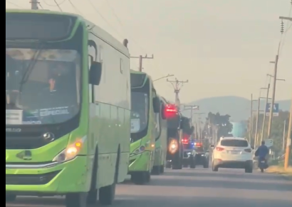 Otro convoy policial se dirige a San Juan