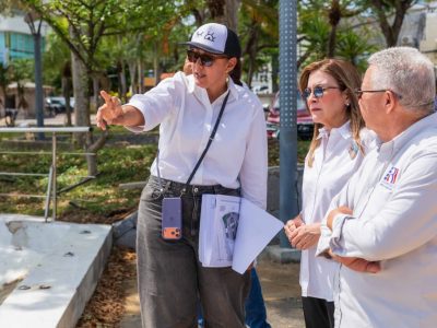 Carolina Mejía supervisa avances en parque Núñez de Cáceres