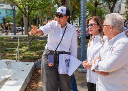 Carolina Mejía supervisa avances en parque Núñez de Cáceres