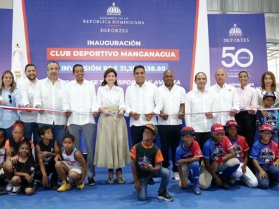 Gobierno inaugura moderno multiuso del Club Manganagua con inversión superior a RD$31 millones