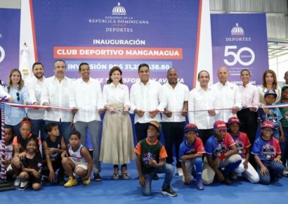 Gobierno inaugura moderno multiuso del Club Manganagua con inversión superior a RD$31 millones