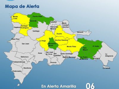 COE reduce a 12 provincias en alerta por lluvias