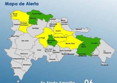 COE reduce a 12 provincias en alerta por lluvias