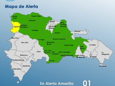 COE mantiene vigilancia en 18 provincias; Dajabón continúa en alerta amarilla por vaguada