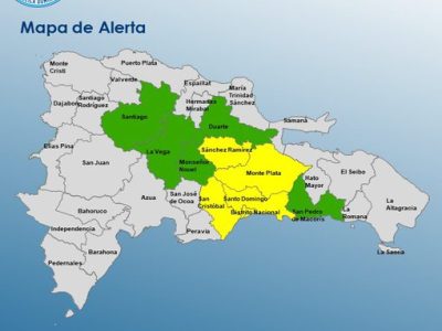 COE mantiene alertas en 10 provincias por vaguada que provoca fuertes lluvias e inundaciones