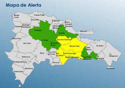 COE mantiene alertas en 10 provincias por vaguada que provoca fuertes lluvias e inundaciones