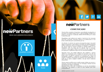 Newpartners alerta sobre posibles vicios de inconstitucionalidad en reglamento de encuestas