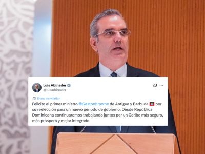 Abinader felicitó a Gaston Browne por reelección en Antigua