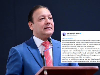 Abel Martínez: hablar de alianzas hoy es distracción, pero descartarlas sería miopía
