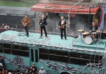 La banda U2 graba video musical en el centro de Ciudad de México