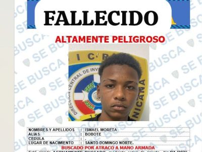 Abatido “Bobote” tras enfrentar a tiros agentes del DICRIM en Villa Mella