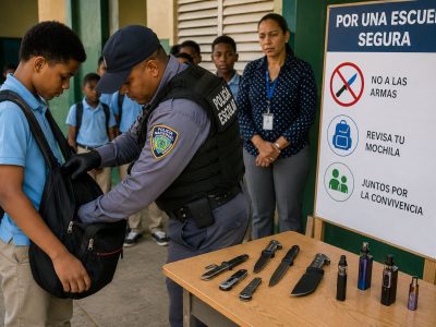 ADP pide mayor vigilancia en mochilas escolares tras hallazgo de armas blancas en planteles