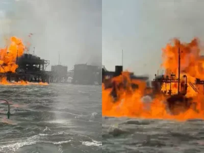 Explosión en planta de gas en el Lago de Maracaibo deja trabajadores heridos