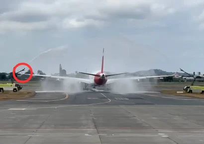 Avión de Iberia impacta vehículo de bomberos en Guayaquil
