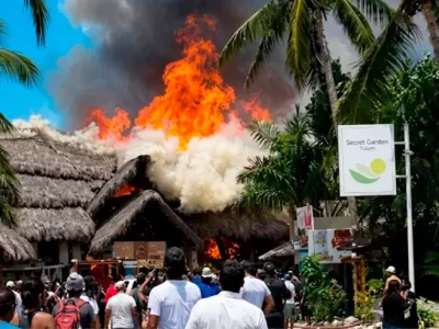COE mantuvo labores de control tras incendio en hotel Viva Dominicus Beach
