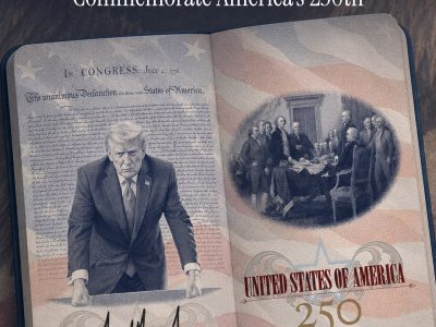 Trump presenta pasaporte con su retrato por el 250 aniversario de EE. UU.