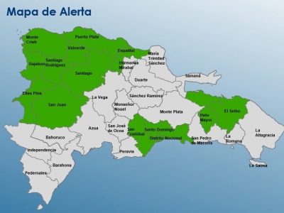 COE amplió alerta verde a 13 provincias por vaguada y onda tropical